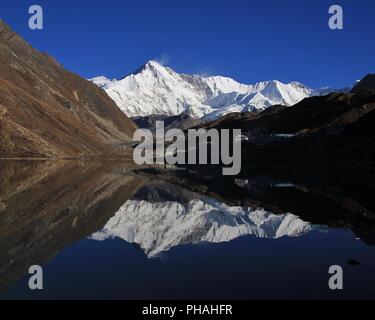 Mount Everest Mountain Mirroring In The Windows Of Everestview Hotel