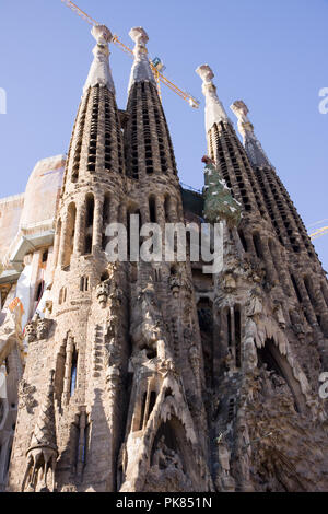 The Famous Sagrada Familia Cathedral By Artist Gaudi In The City Centre