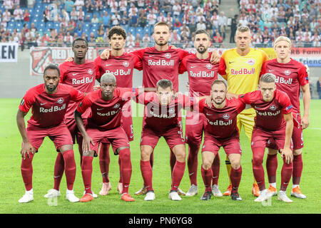 Fc Salzburg Players Team Group During The Uefa Champions League Match