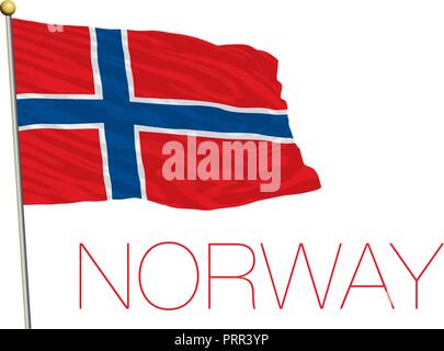 Svalbard Official National Flag And Coat Of Arms Norway Vector