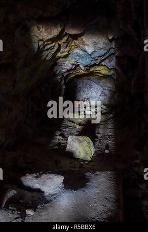 Tunnel At Historic Sulfur Mine Of Paliorema Stock Photo Alamy