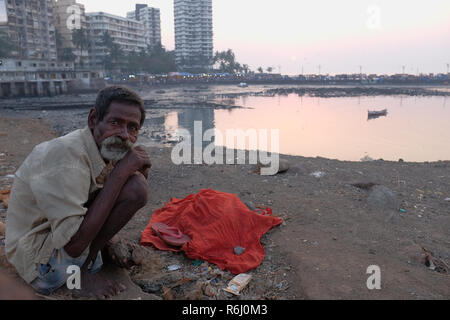 Portrait Of A Homeless Indian Man India Stock Photo Alamy