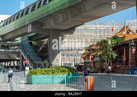 The Elevated Mtr South Island Line Track In Wong Chuk Hang Hong Kong