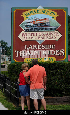 Winnipesaukee Scenic Railroad At Weirs Beach Stock Photo Alamy