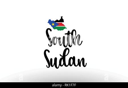 Map Of South Sudan With Flag Inside South Sudan Map Vector