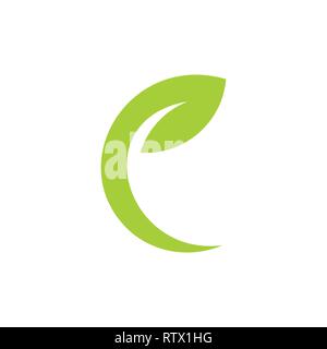 Simple Letter G Curves Geometric Green Leaf Motion Logo Vector Stock