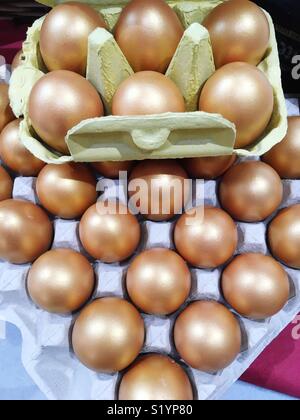 Coloured Easter Chicken Stock Photo Alamy