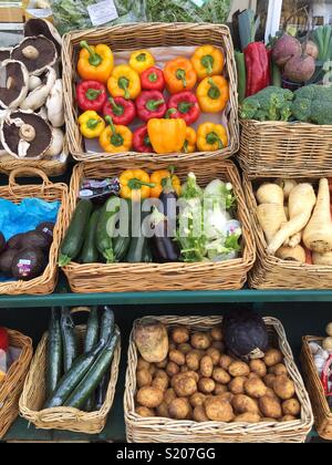 Vegetables And Fruit Grown Organically Stock Photo Alamy