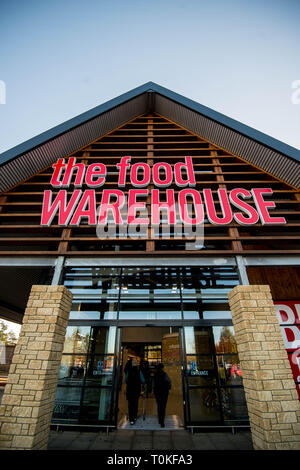 General View Of The Exterior Of Food Warehouse A Chain Of Stores Owned