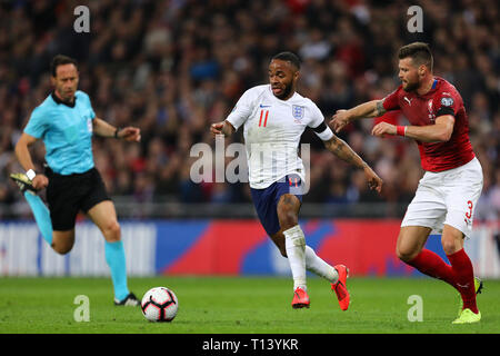 Raheem Sterling Of England Beats Ondrej Celustka Of Czech Republic