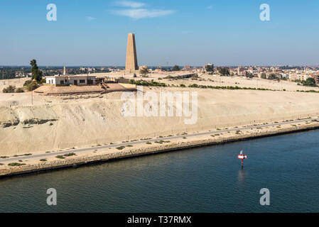 Ismailia Egypt November A Monument In The Shape Of An Ak