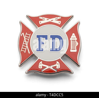 Fireman Emblem Sign On White Background Firefighter White Emblem St