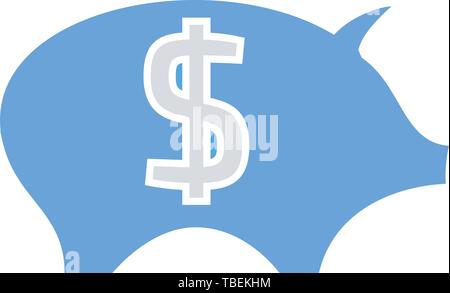 Piggy Bank Flat Icon Vector With Rupee Symbol Money Income Stock