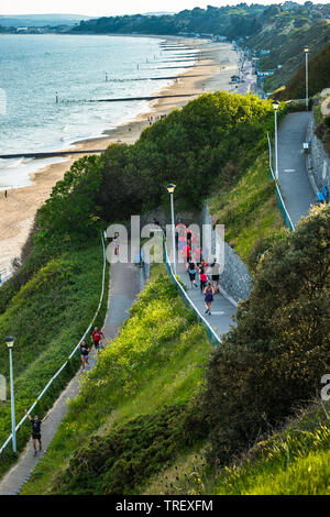 Bournemouth West Beach And Cliffs With The Zig Zag Cliff Path Poole