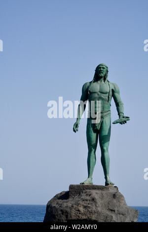 Sculpture Of The Guanche Mencey Aboriginal King Bencomo In The