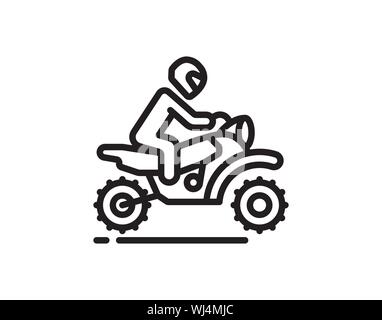 Ride Quad Bike Icon Outline Ride Quad Bike Vector Icon For Web Design