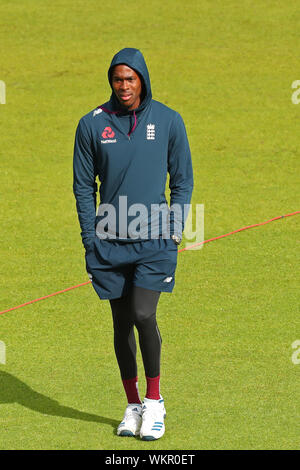 Manchester Uk Th Sep Craig Overton Of England Bowling During