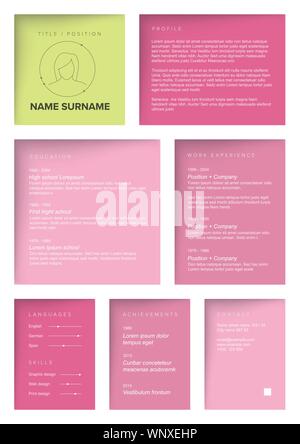 Resume Template For Women Modern Cv Layout With Infographic