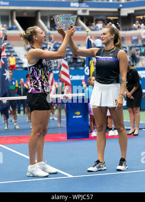 Aryna Sabalenka Of Belarus Elise Mertens Of Belgium During The Trophy