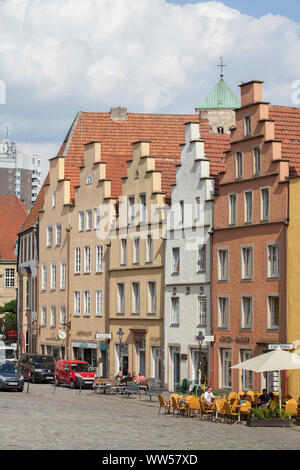 Gabled Houses On The Market Stock Photo Alamy