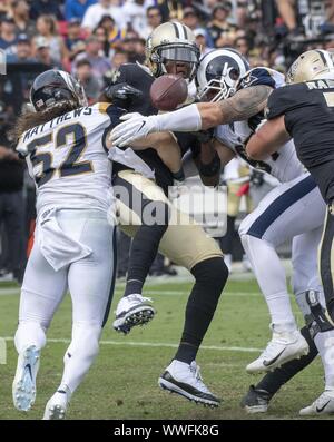 Los Angeles Rams Linebacker Michael Hoecht Reacts After An Nfl