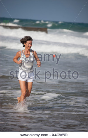 Greece Crete Mature Woman In Bikini Stock Photo Alamy