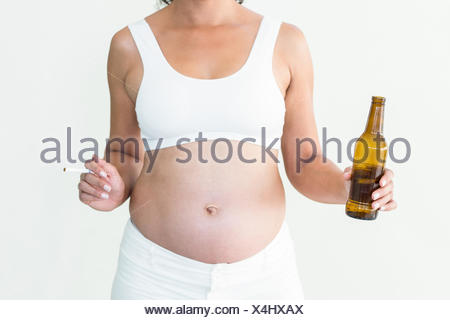 Pregnant big beer bottle 5