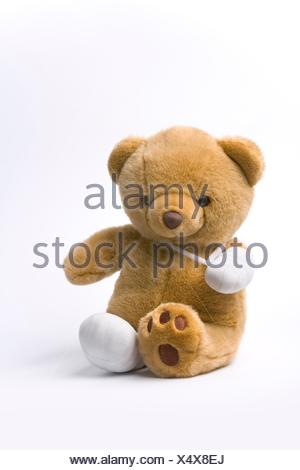 Toy Bear With A Broken Leg Stock Photo 23169390 Alamy