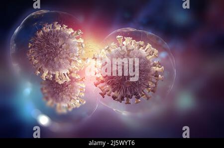 Virus In Der Zelle Replikation Und Mutation Von Viren Makro D