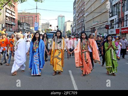 Dhaka Dhaka Bangladesch Juli Ratha Yatra Das Wagenfest