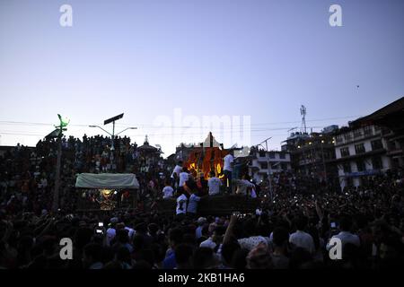 Am Letzten Tag Des Indra Jatra Festivals Das Am Freitag Dem