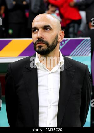 Morocco Manager Walid Regragui Ahead Of The Fifa World Cup Semi Final