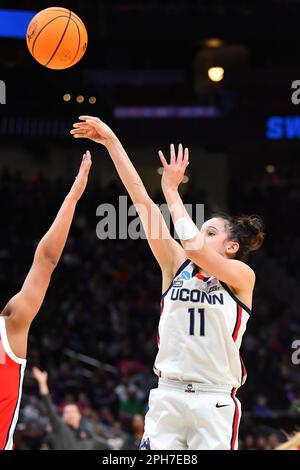 UConn Forward Lou Lopez Senechal 11 Looks To Shoot During The Second