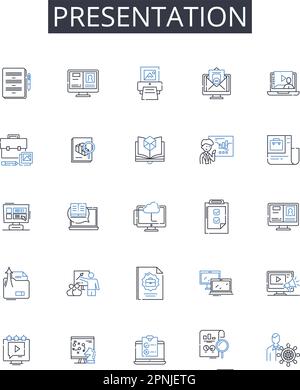 Lineare Symbole für verbale und nonverbale Kommunikation Stock