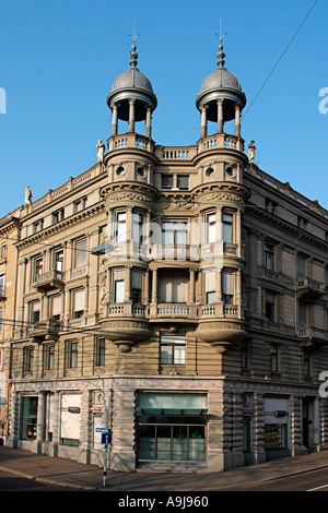 schweiz zurich art nouveau gebaude haus der industrie bank privat banking lindner a9j960