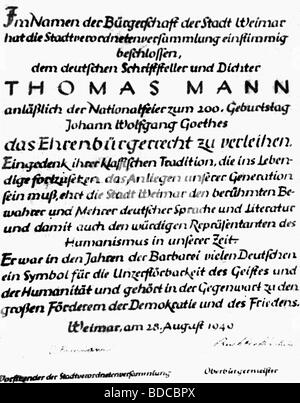 Mann Thomas Deutscher Autor Schriftsteller