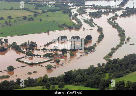 Ein Blick Aus Der Luft Von Tewkesbury Gloucestershire Nach