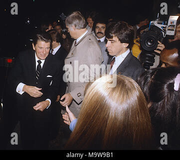 Washington Dc Usa Pr Sident Ronald Reagan Arbeitet Ein Seil