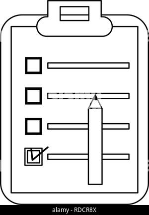 Checkliste Dokument Blatt Symbol Vektor Illustration Grafik Design