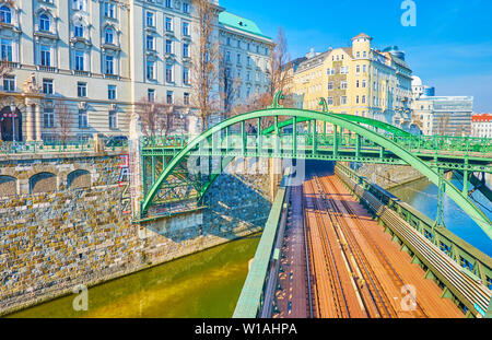 Sterreich Stadt Wien Zollamtssteg Br Cke Und Der U Bahn U Bahn Auf