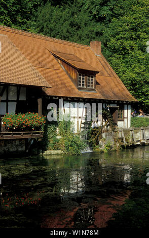 Hammerm Hle Blautopf Quelle Blaubeuren Schw Bische Alb Baden