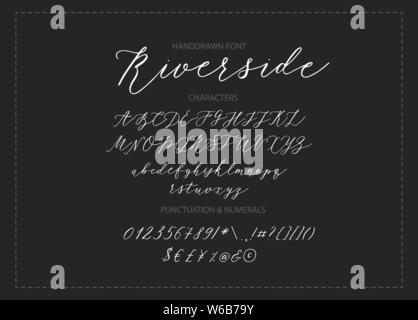 Riverside Handgeschrieben Script Font Hand Gezeichnet Pinselstil