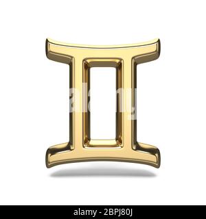 Golden Signo Zodiaco G Minis D Rendering Ilustraci N Aislado Sobre