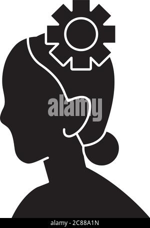 Concepto De Salud Mental Mujer Silueta Cerebral Vector Ilustraci N