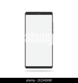 Nueva Versi N De Smartphone Delgado En Blanco Y Negro Con Pantalla