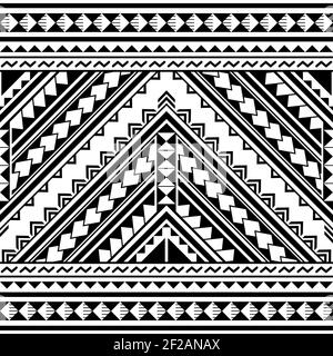 Tatuaje polinesio Maori sin costuras patrón vectorial diseño tribal