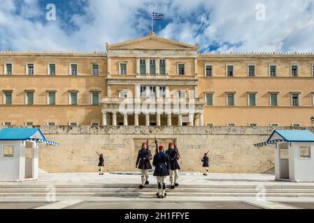 Atenas Grecia Noviembre El Cambio De La Guardia