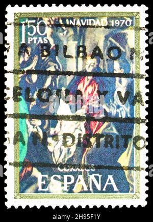 España circa 1970 un sello impreso en España muestra Gustavo Adolfo