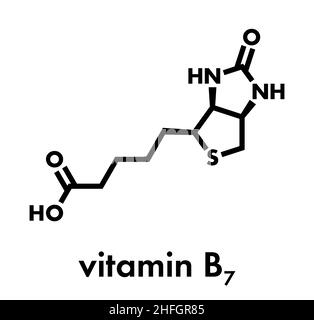 Vitamina B7 Estructura molecular de la biotina Vitamina B7 Fórmula