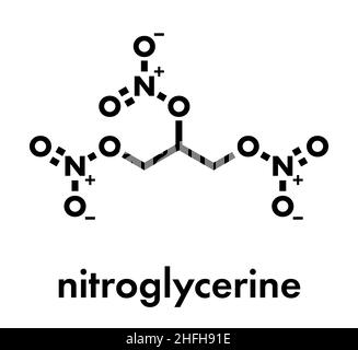 Nitroglicerina trinitrato de glicerilo nitro molécula es la droga y